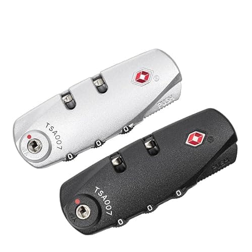 Suitcase Locks, 3-Digit Number Combination TSA 007 Suitcases Locks, TSA Approved Luggage Lock for Replacement and Retrofit, TSA Customs Code Lock for Travel Case, Suitcase Accessorie, Silver — view 2