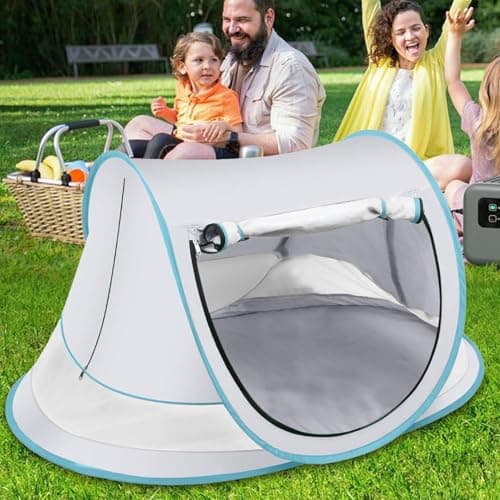 Babys Beach Tent - UPF 50+ Beach Tent Sun Shelter, Foldable Outdoor Sunshade For Lake Play Fishing Picnic Hiking Travel Camping Vacation Backyard Park — view 5