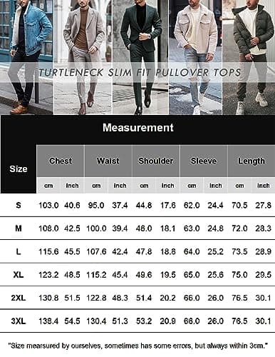 Ekouaer Men's Mock Turtleneck Shirts Long Sleeve Basic Turtle Neck Undershirt Lightweight Thermal Top Khaki L — view 6