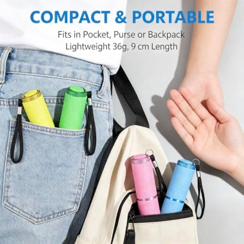 4 Pack Mini Battery Torches, Camping Essentials for Hiking & Outdoor Use — view 5