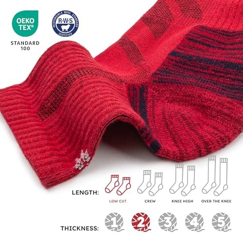 NORDIC Socks Merino Wool Low Cut Hiking Socks 5-Pack Unisex (Colourful XXL) — view 5