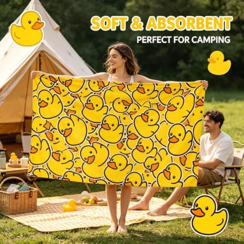 Duck Beach Towel Quick Dry Microfiber Bath Swimming Towels for boys — view 3