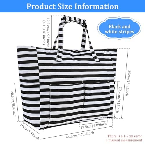 Large Beach Bag for Women with Zipper, Waterproof Summer Beach Tote Bags with Pockets, Holiday Essentials Family Travel Bag with Wet Compartment, Oxford Cloth Shopping Bags(Style 2) — view 2
