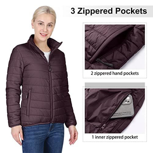Outdoor Ventures Women's Packable Puffer Jacket Lightweight Quilted Jacket — view 5