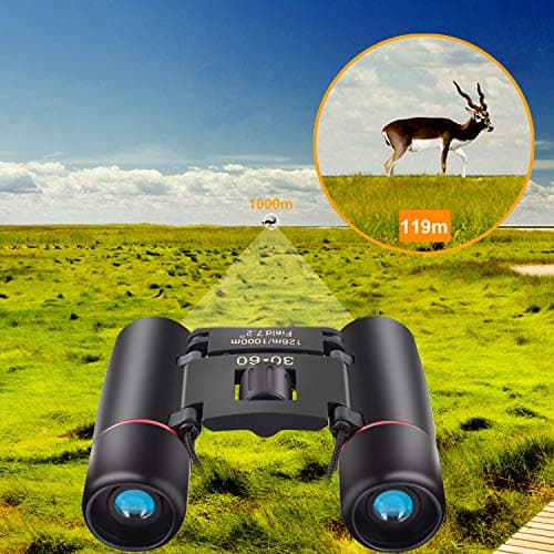 ANDSTON 30 x 60 Small Binoculars Compact for Adults Kids, Mini Binocular for Bird Watching Traveling Sightseeing, Lightweight Pocket Folding Binoculars for Concert Theater Opera — view 6