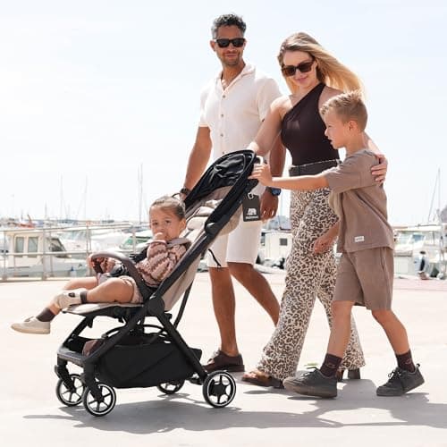Deryan Air Travel Buggy - Cabin Approved - Compact Stroller & Travel Bag 8 kg - Travel Stroller for Life On The Go - Foldable & Lightweight - Suitable from Birth to 4 Years (0-4 Years) - Chocolate — view 3