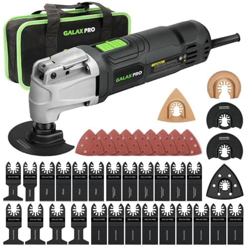 GALAX PRO 260W Oscillating Multi Tool 40Pcs,6 Speeds,Quick-Release Chuck