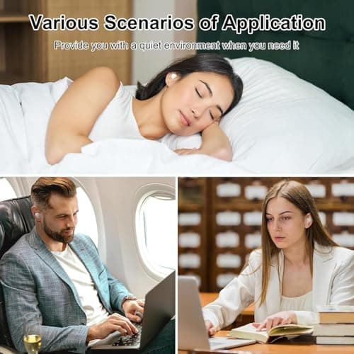 8 Pairs Silicone Ear Plugs for Sleeping, 27dB Sleep Noise Cancelling, Soft, Re-Usable, Waterproof, Premium Moldable Silicon Earplugs, for Sleep, Travelling, Studying, Wax Plug White — view 6