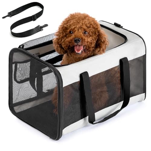 Conlun Dog Carrier Bag,Soft-Sided Pet Carriers for Dogs-L,Grey
