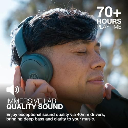 JLab Go Lux ANC Noise Cancelling Headphones - On Ear Bluetooth, Sage — view 2