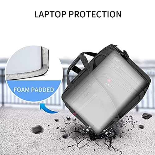 VANKEAN Laptop Briefcase Men 17 Inch Laptops Messenger Bag Travel Business — view 4