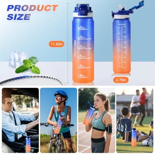 SEASEVEN Sports 1L Water Bottle with Straw for Gym,Office,Travel — view 5