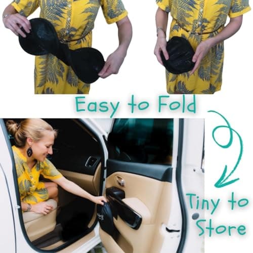 Car Window Shades - Certified 99.79% UVA & 99.95% UVB Sun Protection. Award Winning car Sun Shade for Side Windows. 4 Pack Transparent Shades 22" x 14" - Car Accessories Interior by Kinder Fluff — view 5