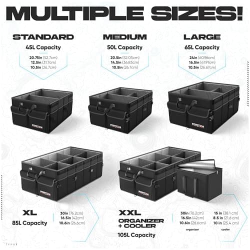 FORTEM Car Boot Organiser - Foldable Car Organiser & Storage for SUV Trucks — view 3
