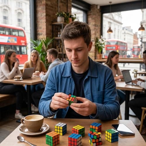 20 PCS Mini Rubix Cube 3x3 Puzzle Set, Portable Mini Puzzles for Party Bags and Travel Entertainment, Compact Educational Brain Teaser for Office and Classroom Activities — view 4