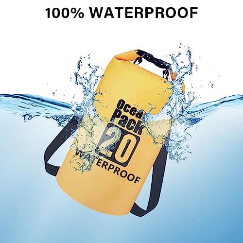 Invool Dry Bag, 5L/10L/20L/30L Waterproof Dry Bag, Dry Sack with Adjustable Shoulder Strap for Hiking, Swimming, Rafting, Surfing, Cycling, Camping, Fishing — view 6