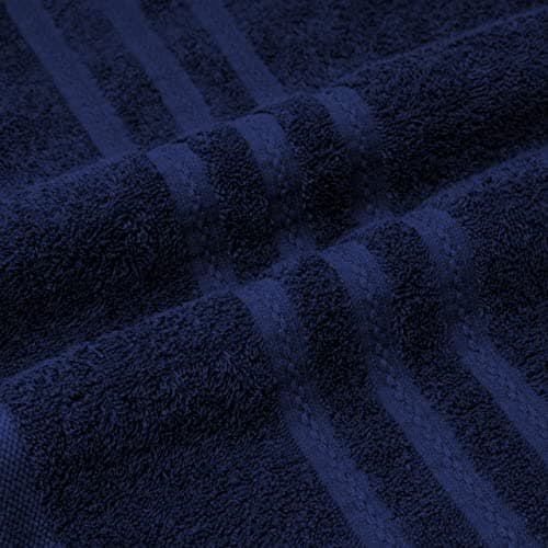 A & B TRADERS Extra Large Jumbo Bath Sheets Pack of 2 | 100% Cotton Bath Towels 85 x 200 cm | Luxury Hotel Quality Oversized Beach Towels | Soft, Thick & Highly Absorbent (Navy) — view 2