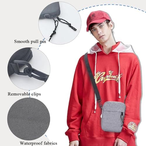 YingStar Mens Shoulder Bag Handbags Small Cross Body Bag Man Side Bag Men Casual Sling Bag Mens Messenger Bag Men Satchel Side Bag Chest Bag Canvas Crossbody Bag for Boys Women Unisex Travel — view 2