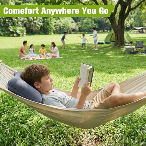 JetsCush Camping Pillow Inflatable Lightweight Travel Pillow Grey — view 3