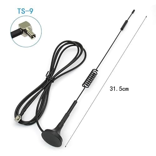TS9 Magnetic Antenna 10dBi 2-Pack – 4G LTE 5G External Omni-Directional for Netgear AT&T Nighthawk, Verizon Jetpack 8800L, MiFi Mobile Hotspot, LB1120 Modem – 5ft Cable — view 2
