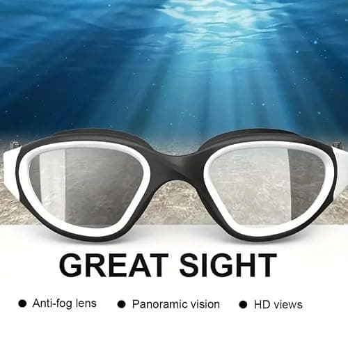 GAREGEAR Adult Anti-Fog UV Protection Lens Men Women Swimming Goggles Waterproof Adjustable Silicone Clear Lens Swim Glasses Adults (Yellow) — view 3