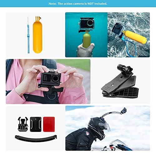 AKASO 60 in 1 Action Camera Accessory Kit with Collection Bag, Compatible with EK7000/EK7000 Pro/Brave 4/Brave 7 LE/V50X/V50 Pro/V50 Elite/GoPro Hero 11 10 9 8 7/DJI/Apexcam Action Cameras — view 6