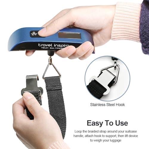 travel inspira Luggage Scale, Portable Suitcase, Weighing Scales (Blue) — view 6