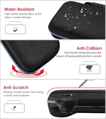 ivoler Carry Case for Nintendo Switch 2 (2025 Model) – Protective Portable Hard Shell Pouch Carrying Travel Game Bag for Nintendo Switch 2 Accessories Holds 12 Game Cartridge– Black — view 5