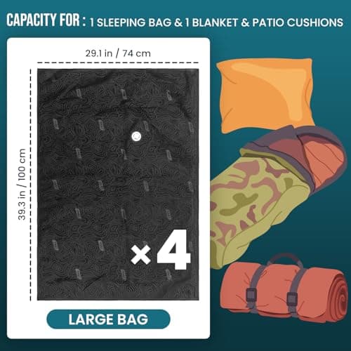 TAILI Vacuum Storage Bags Outdoor 4 Pack, Jumbo 100 x 74 CM, Tear-Proof — view 2