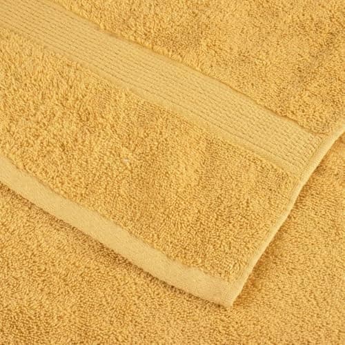 Eclith SOLUND Premium Wash Cloths Set of 2 Gold 30 x 30 cm 600 g/m² 100% Cotton Versatile Towels for Bathroom, Sauna, Spa, Fitness, Travel and Hotel, Absorbent, Machine Washable — view 4