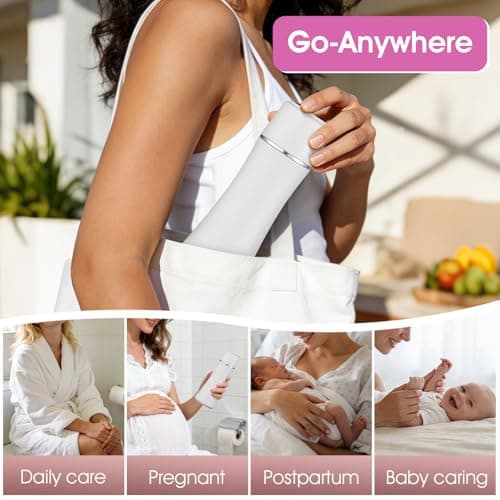 Mornwaen Peri Bottle Postpartum,Upgrade 400ml Portable Bidet with Extendable Sprayer for Travel & Camping,3 Leak-Proof Seals,Postpartum Essentials for Mom (White) — view 5
