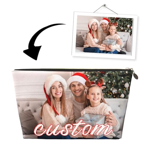 Personalised Cosmetic Bag,Custom Cosmetic Bags with Image, Logo, Text, Portable Makeup Packing Bags for Women Cosmetic Bags for Travel (Double-Sided Designs.)