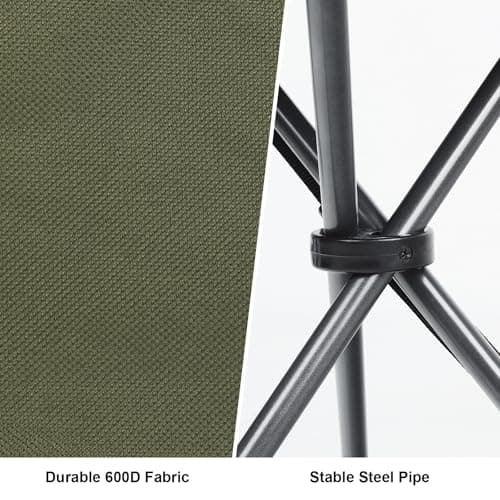 Outplea 45CM (H) Portable Folding Tripod Camping Stool Outdoor, Compact Lightweight 3 Leg Fishing Seat, Green — view 5
