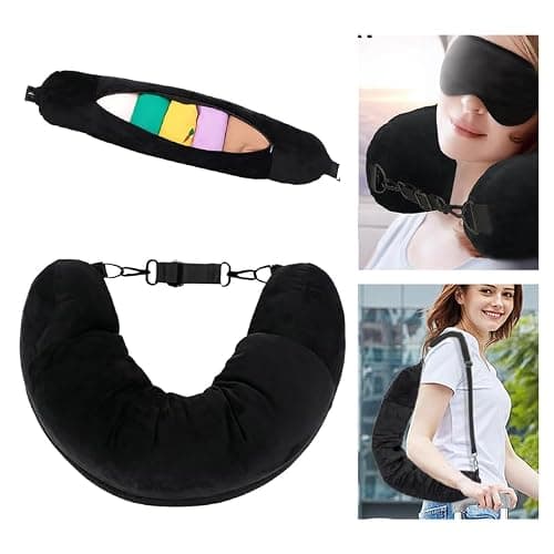 Comforso 2-in-1 Storage Neck Bag and Stuffable Neck Pillow for Travel — view 2