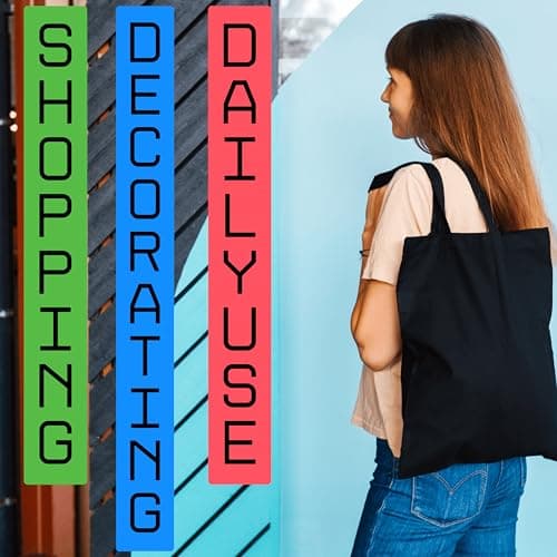 Wonky Line Premium Cotton Tote Bag, Eco-Friendly Shopping Bag, 100% Cotton Canvas, Reusable Grocery Cloth Bag, Extra Strong Long Handle Double Stitched Ideal for Printing (Burgundy) — view 4