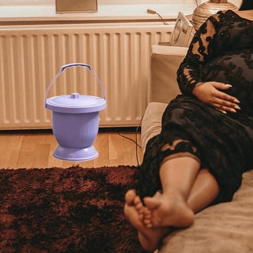 ChuYiElegance Portable Urinal Pot with Lid for Camping and Travel, Purple S — view 3