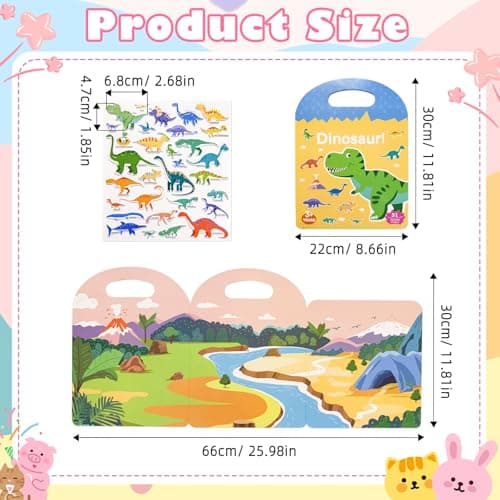 Reusable Sticker Books for Toddlers, Travel Toys for 2 Year olds — view 2