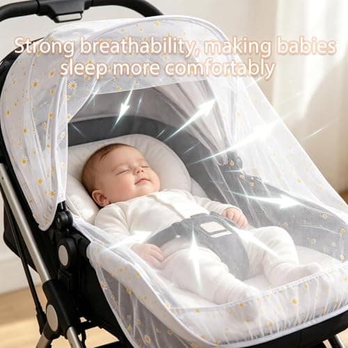 Mosquito Net for Pram and Cot, Pram Hammock for Toddler, Travel Mosquito Net with Storage Bag, Pop Up Mosquito Net for Bed and Travel Cot, Durable Insect Protection Mesh — view 6