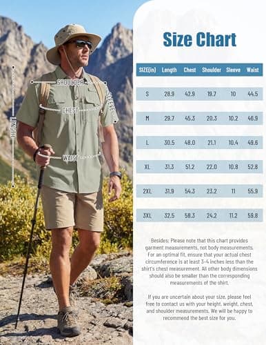 Men's UV Protection Short Sleeve Shirt UPF 50+ Cooling Quick Dry Hiking M — view 6