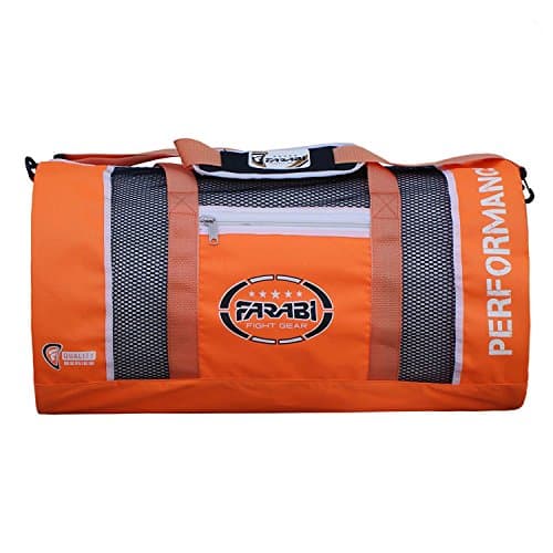 Farabi Kit Bag Mesh Lightweight Gym Training Bag Air Mesh for Air Ventilation (Orange) — view 4