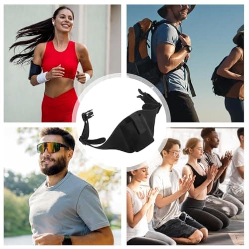 Huayeex Tune Belt, Wireless Microphone Belt for Theatre, Portable Neoprene Waist Bag Adjustable Sweat Absorbent Carrier Pouch for Speaker Phone — view 4
