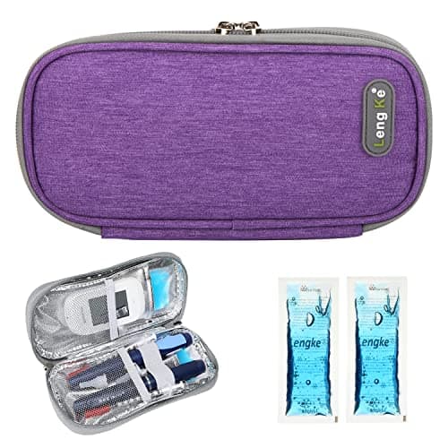 YOUSHARES Insulin Cooler case, Diabetic Travel Case, Portable Insulin Cooling Bag for Insulin Pen and Insulin Medicine （Purple）