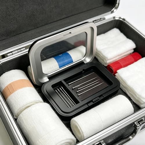 Magnetic Pin Holder, Needle Case with Clear Lid for Home and Travel — view 4