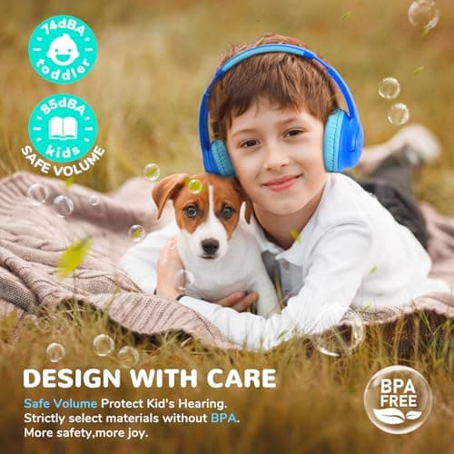 iClever BTH18 Kids Headphones Wireless with LED Lights 43H Playtime Travel — view 2