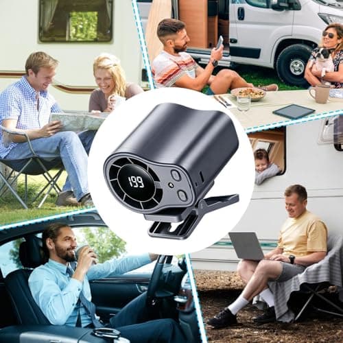 Portable Fan | Non Slip 199 Adjustable Speeds - Clip On Fan,for Cycling Fishing Jobsite Camping Road Trip Beach Men Women Youth Teens Adults — view 4