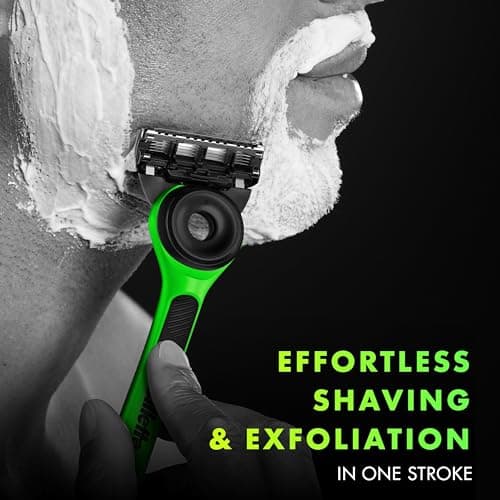Gillette Labs with Exfoliating Bar, Razer Limited Edition, Razor and Travel Case for Storage On The Go, 1 Handle - 2 Blades, Stand, Green 2 Count — view 4