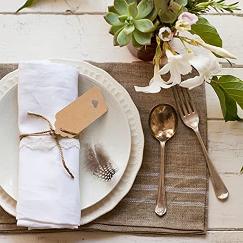 G2PLUS Brown Gift Tags with Heart: 50PCS Blank Paper Tags with String, 4.5cm x 9.5cm Large Gift Labels for Wedding Favors, Presents, 300g/m² — view 4