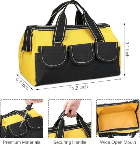 Xygobla 3 Pack Wide Open Mouth Tool Storage Bag — view 2