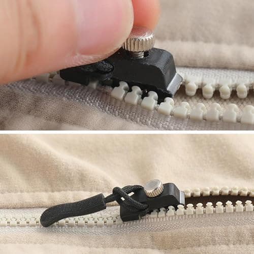 12 Pack 3 Sizes No Sew Zipper Slider Puller Repair Kit for Backpack Jackets — view 5