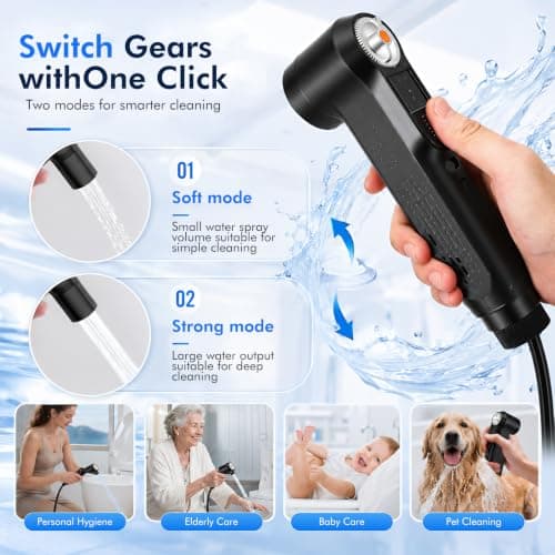 Portable Bidet Sprayer for Toilet, Electric Handheld Travel Muslim Shower — view 3
